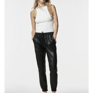 Zara faux leather joggers XL